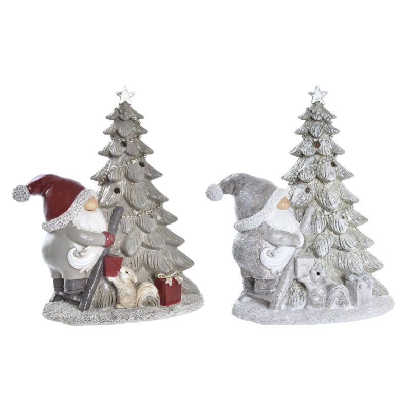 Adorno Navideño DKD Home Decor Árbol Resina (15 x 10 x 18 cm) (2 Unidades)
