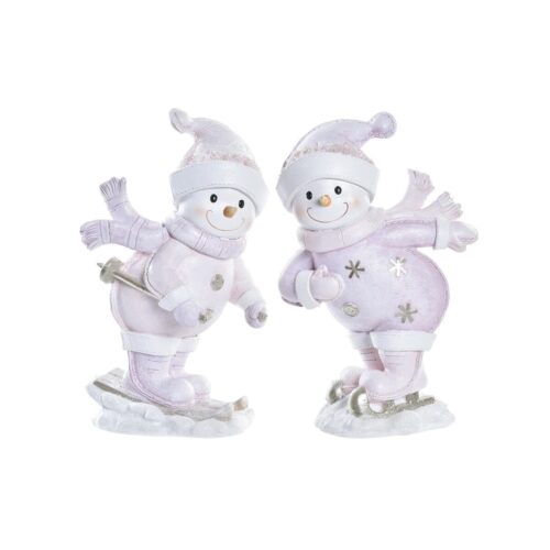 Adorno Navideño DKD Home Decor Resina Muñeco de Nieve (15 x 13,5 x 24,5 cm) (2 Unidades)