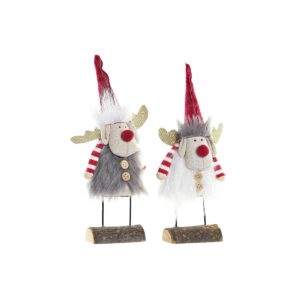 S3036030_0 Adorno Navideño DKD Home Decor Poliéster Reno (8 x 5 x 23 cm) (2 Unidades)