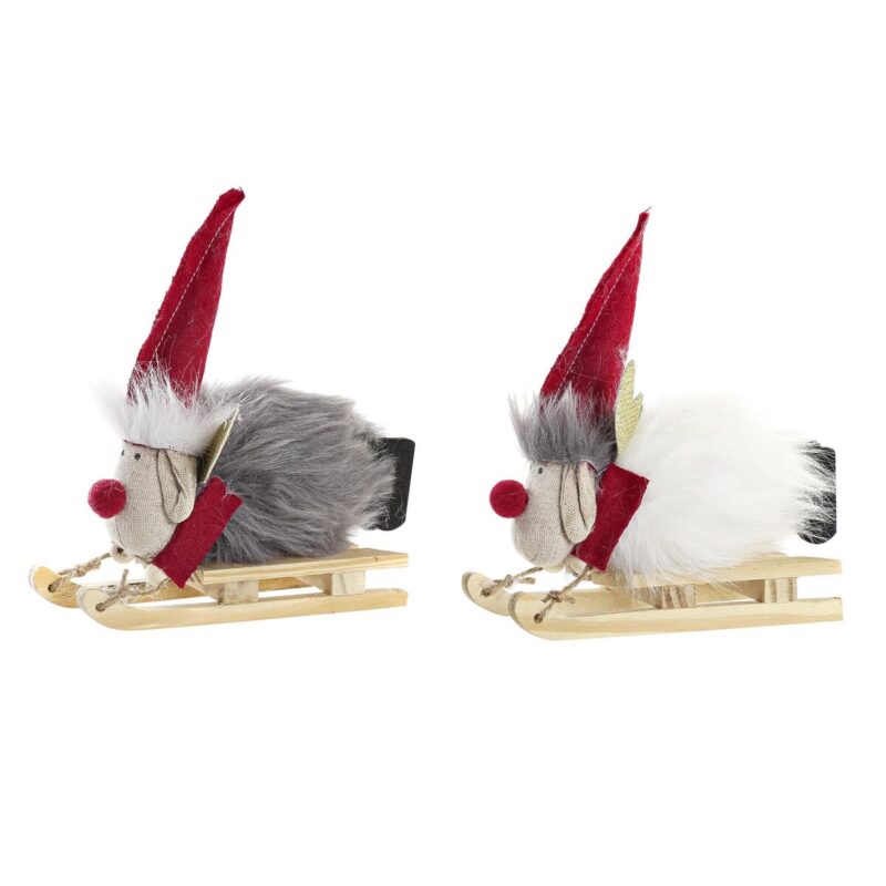 S3036032_0 Adorno Navideño DKD Home Decor Poliéster Reno (15 x 5,5 x 16,5 cm) (2 Unidades)