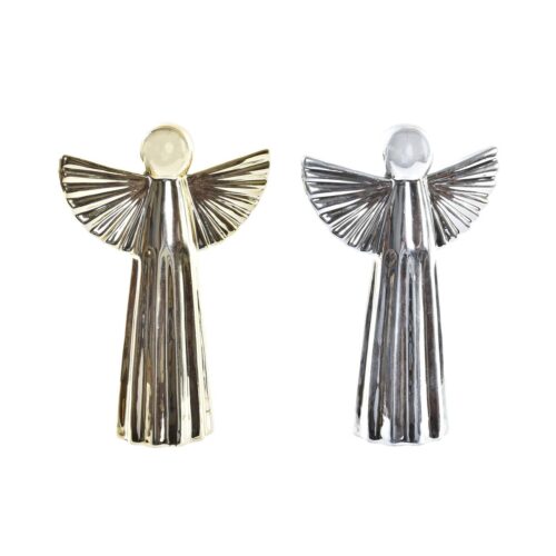 Adorno Navideño DKD Home Decor Porcelana Ángel (13 x 5 x 17 cm) (2 Unidades)