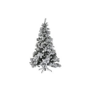 S3036286_0 Árbol de Navidad DKD Home Decor Blanco Verde Metal Polietileno Nevado 130 x 130 x 218 cm