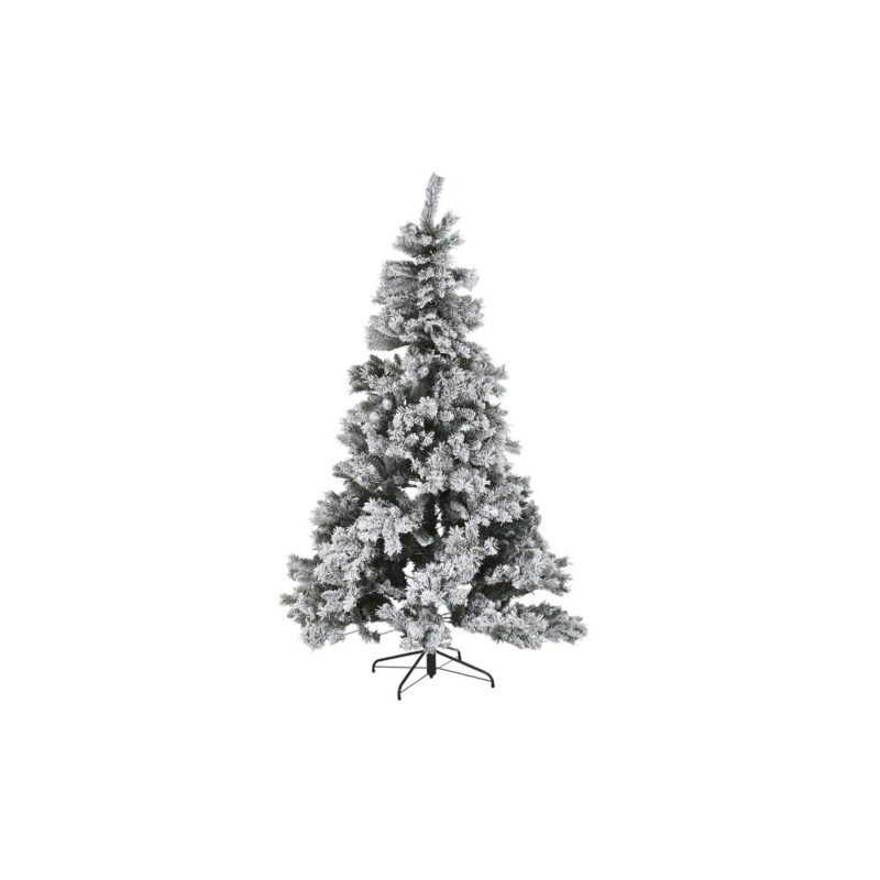 S3036286_0 Árbol de Navidad DKD Home Decor Blanco Verde Metal Polietileno Nevado 130 x 130 x 218 cm