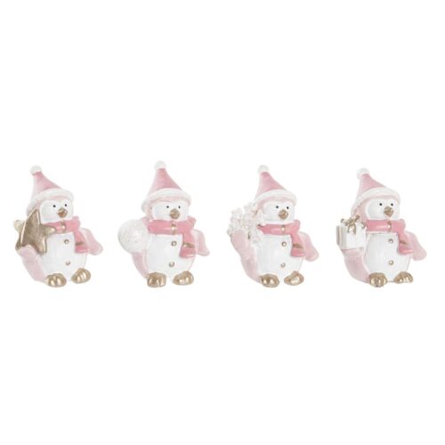 Adorno Navideño DKD Home Decor Resina Muñeco de Nieve (3,5 x 2,5 x 4 cm) (4 Unidades)