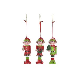 Adorno Navideño DKD Home Decor Resina Elfo (5 x 4 x 14 cm) (3 Unidades)