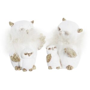 Adorno Navideño DKD Home Decor Búho Resina (7,5 x 7 x 10 cm) (2 Unidades)