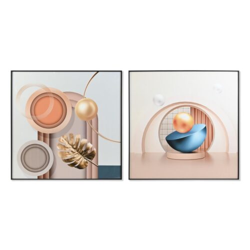 Cuadro DKD Home Decor Aluminio Madera MDF 80 x 3 x 80 cm