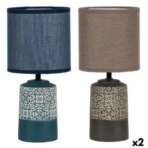 Lámpara de mesa DKD Home Decor Cerámica Gres 50 W (15 x 15 x 32 cm) (2 Unidades)