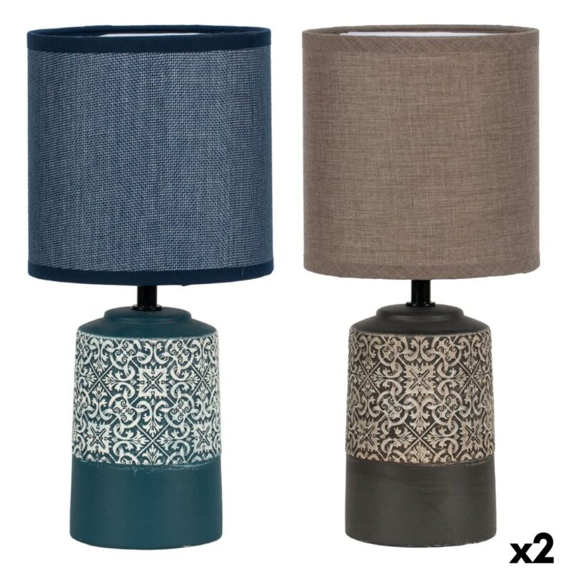 S3040020_0 Lámpara de mesa DKD Home Decor Cerámica Gres 50 W (15 x 15 x 32 cm) (2 Unidades)