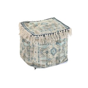 S3041532_0 Puff DKD Home Decor Casablanca Azul Flecos 40 x 40 x 40 cm