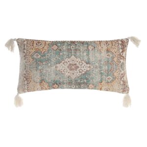 Cojín DKD Home Decor 60 x 10 x 30 cm Beige Azul Árabe Flecos