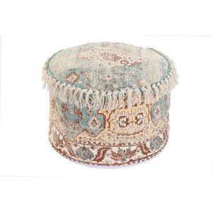 S3041540_0 Cojín DKD Home Decor De suelo 46 x 46 x 37 cm Marrón Verde Amarillo Árabe 45 x 45 x 35 cm Flecos