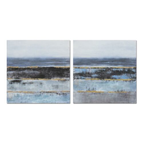 Lienzo DKD Home Decor Abstracto Moderno (80 x 3 x 80 cm) (2 Unidades)