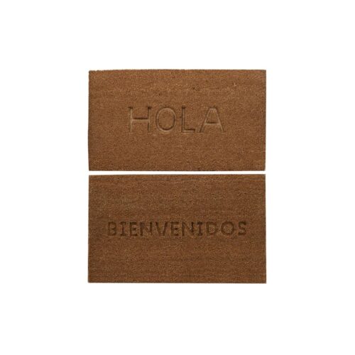 Felpudo DKD Home Decor Marrón Goma Coco (75 x 45 x 2,3 cm) (2 Unidades)