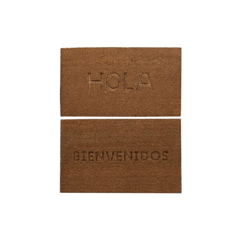 Felpudo DKD Home Decor Marrón Goma Coco (75 x 45 x 2,3 cm) (2 Unidades)