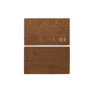 Felpudo DKD Home Decor Marrón Goma Coco (75 x 45 x 2,3 cm) (2 Unidades)