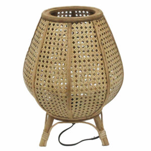 S3040185_0 Lámpara de mesa DKD Home Decor Marrón Ratán 50 W (29 x 29 x 40 cm)