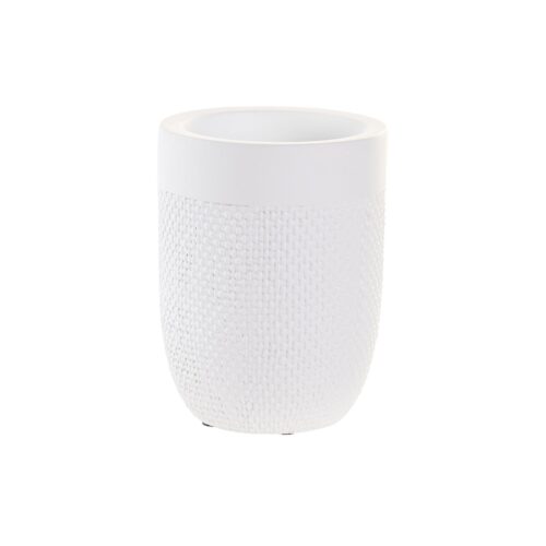 Vaso DKD Home Decor Blanco Cemento 8 x 8 x 10,5 cm