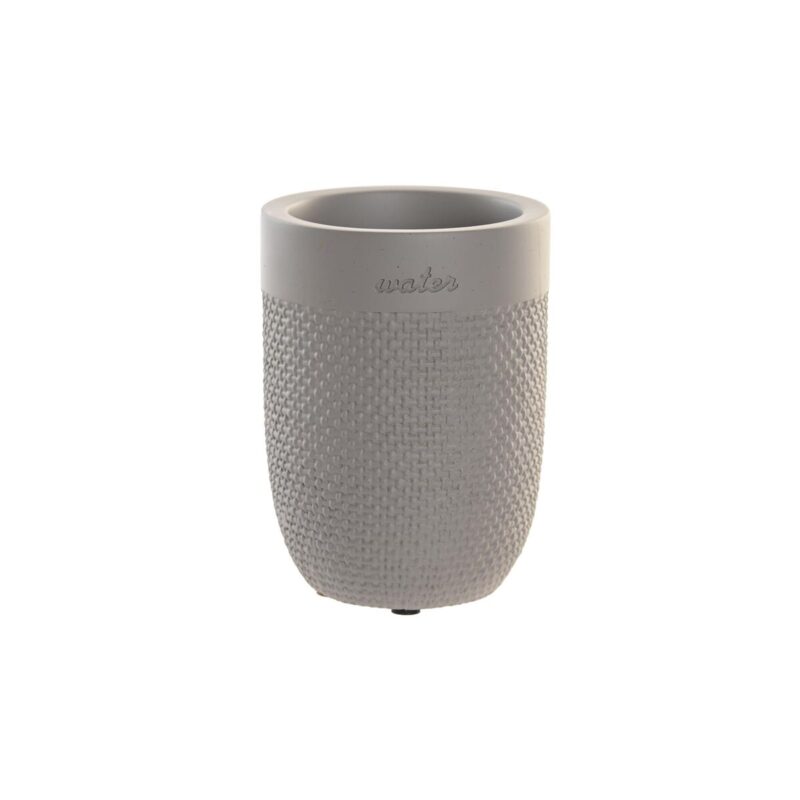 Vaso DKD Home Decor Gris Cemento 8 x 8 x 10,5 cm