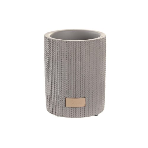 Vaso DKD Home Decor Gris Cemento 8 x 8 x 10 cm