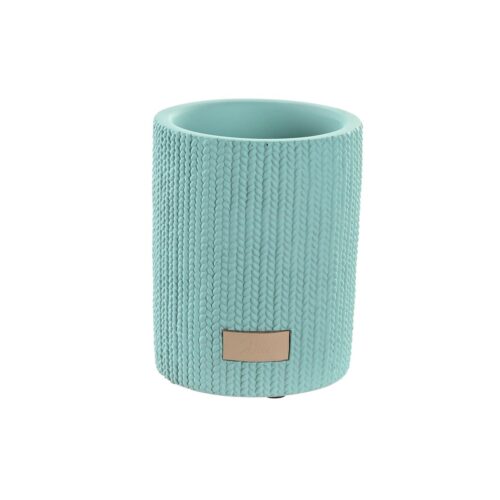 Vaso DKD Home Decor Verde Cemento 8 x 8 x 10 cm
