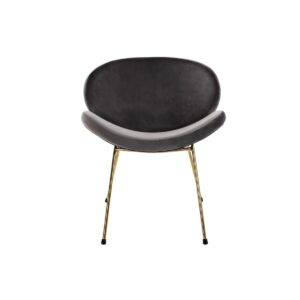 Silla DKD Home Decor Negro Dorado Poliéster Metal 62 x 58 x 73 cm