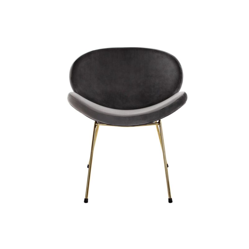 Silla DKD Home Decor Negro Dorado Poliéster Metal 62 x 58 x 73 cm