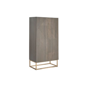 S3044112_0 Armario DKD Home Decor 70 x 38 x 140 cm Dorado Madera Gris oscuro