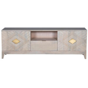 Mueble de TV DKD Home Decor Beige Metal Madera de mango 175 x 40 x 60 cm