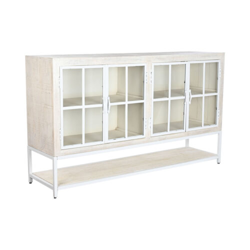Aparador DKD Home Decor Blanco Metal Madera de mango 170 x 45 x 100 cm
