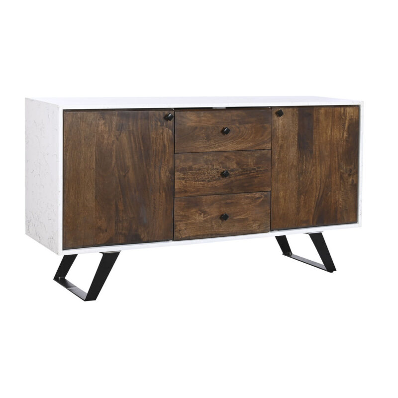 S3044259_0 Aparador DKD Home Decor Blanco Marrón oscuro Madera de mango 150 x 40 x 80 cm