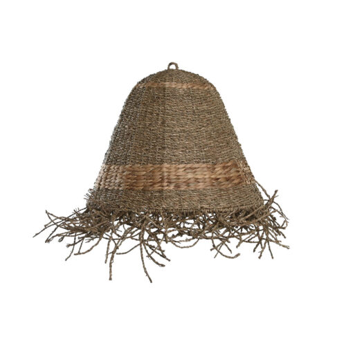 Pantalla de Lámpara DKD Home Decor 56 x 56 x 52 cm Natural Hierba marina Boho