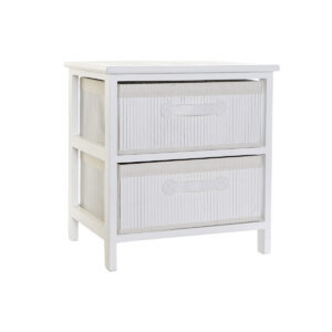 Cajonera DKD Home Decor Blanco Bambú Madera de Paulonia 42 x 32 x 45 cm