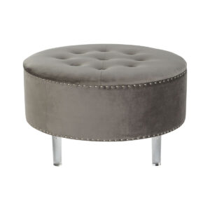 S3053879_0 Banqueta DKD Home Decor Gris Plateado Madera MDF 80 x 80 x 43 cm