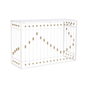 S3053756_0 Recibidor Home ESPRIT Blanco Dorado 120 x 40 x 80 cm