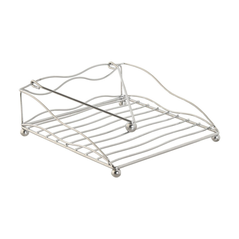 Servilletero Home ESPRIT Plateado Metal 19 x 19 x 7 cm