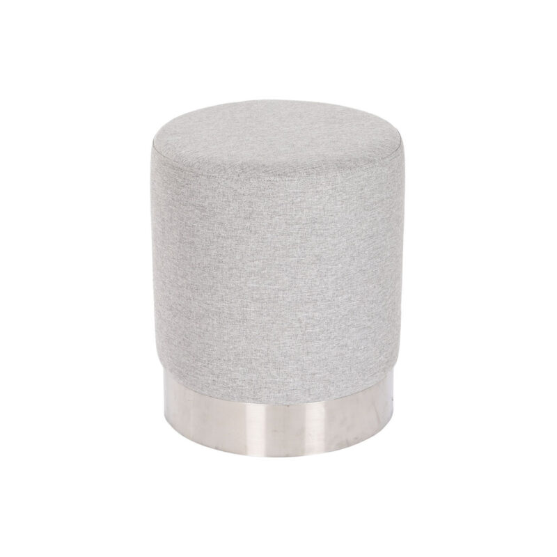 S3053970_0 Reposapiés Home ESPRIT Gris Plateado 35 x 35 x 42 cm