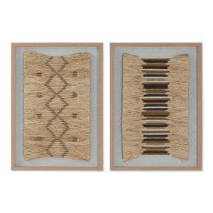 Cuadro 3D Home ESPRIT Rafia Poliestireno 50 x 3 x 70 cm 50 x 3,5 x 70 cm