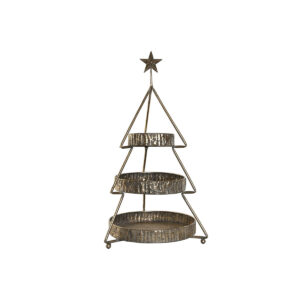 S3058492_0 Frutero Home ESPRIT Dorado Metal 43 x 43 x 79 cm Árbol de Navidad