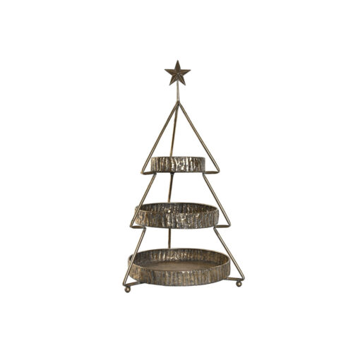 Frutero Home ESPRIT Dorado Metal 43 x 43 x 79 cm Árbol de Navidad