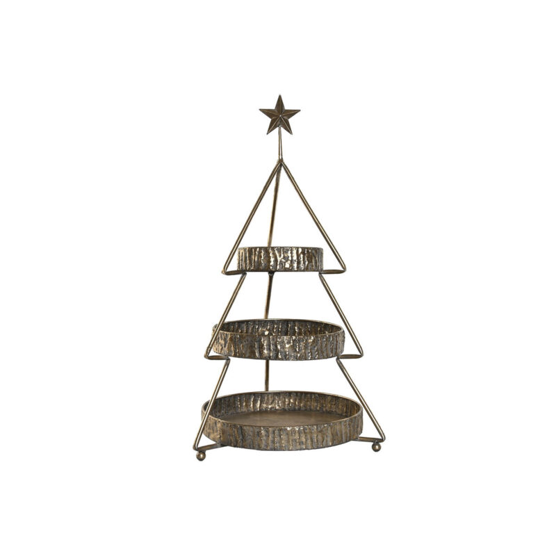S3058492_0 Frutero Home ESPRIT Dorado Metal 43 x 43 x 79 cm Árbol de Navidad