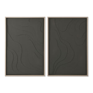 Cuadro Home ESPRIT Poliestireno Madera MDF 83 x 4 x 123 cm (2 Unidades)