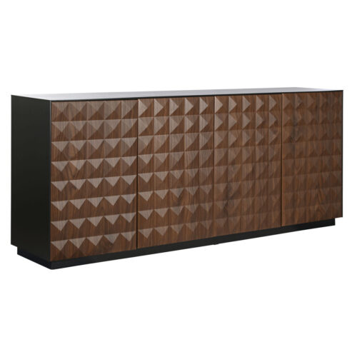 Aparador Home ESPRIT Marrón Negro Madera MDF 188,4 X 42,1 X 80,6 cm