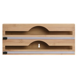 Portarrollo de Papel de Cocina Home ESPRIT Natural Bambú 33,5 x 7 x 14,5 cm