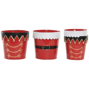 Set Adornos de Navidad Home ESPRIT Blanco Rojo 21 x 21 x 20 cm (2 Unidades)