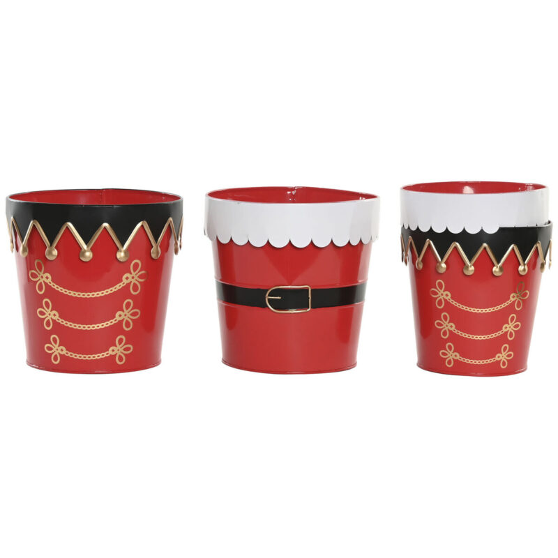 Set Adornos de Navidad Home ESPRIT Blanco Rojo 21 x 21 x 20 cm (2 Unidades)