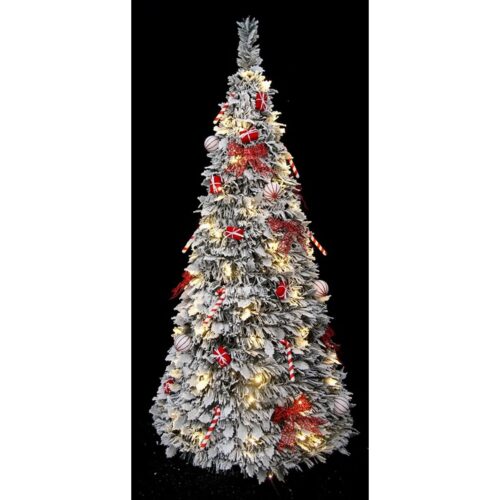 Árbol de Navidad Home ESPRIT Blanco Rojo PVC Nevado