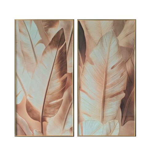 Cuadro Home ESPRIT Aluminio Madera MDF 80 x 3,5 x 160 cm