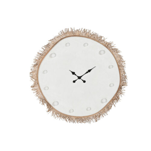 Reloj de Pared Home ESPRIT Blanco Fibra Madera MDF Scandi 85 X 7 X 85 CM