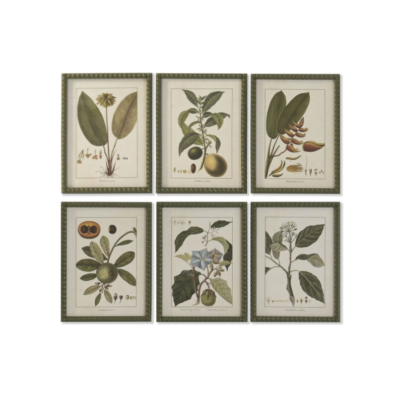 Cuadro Home ESPRIT Cristal Abeto 30 x 2,5 x 40 cm (6 Unidades)